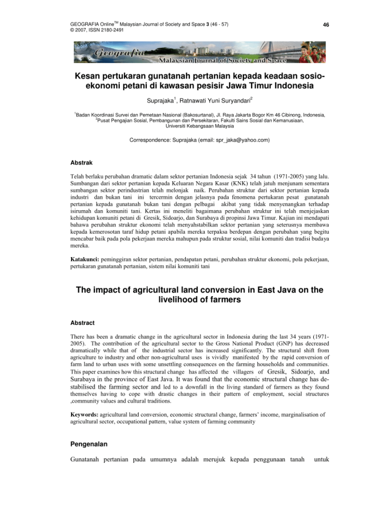 Hasil Pertanian Utama Di Malaysia Adalah